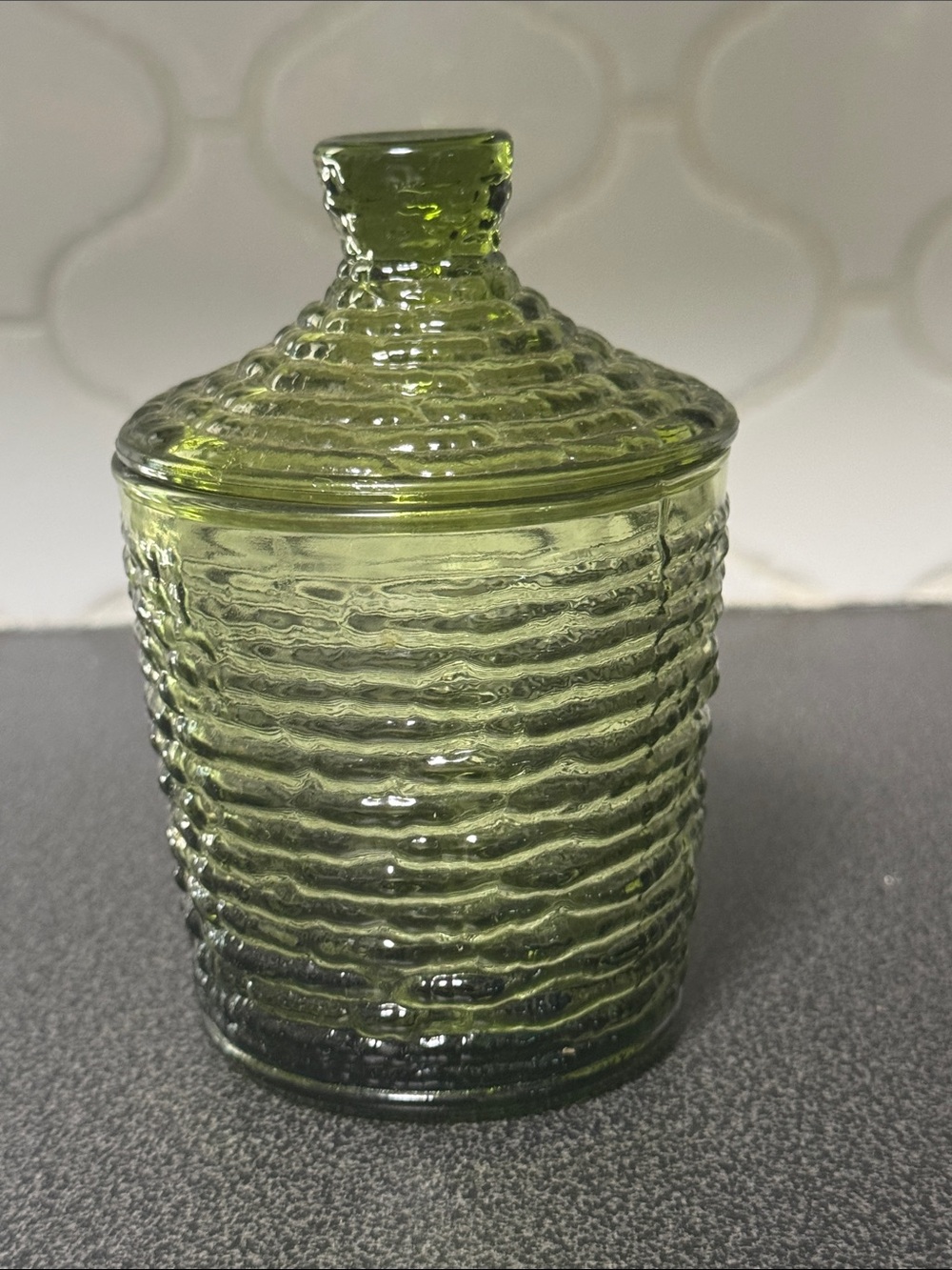 Soreno Avocado Lidded Sugar Bowl by Anchor Hocking